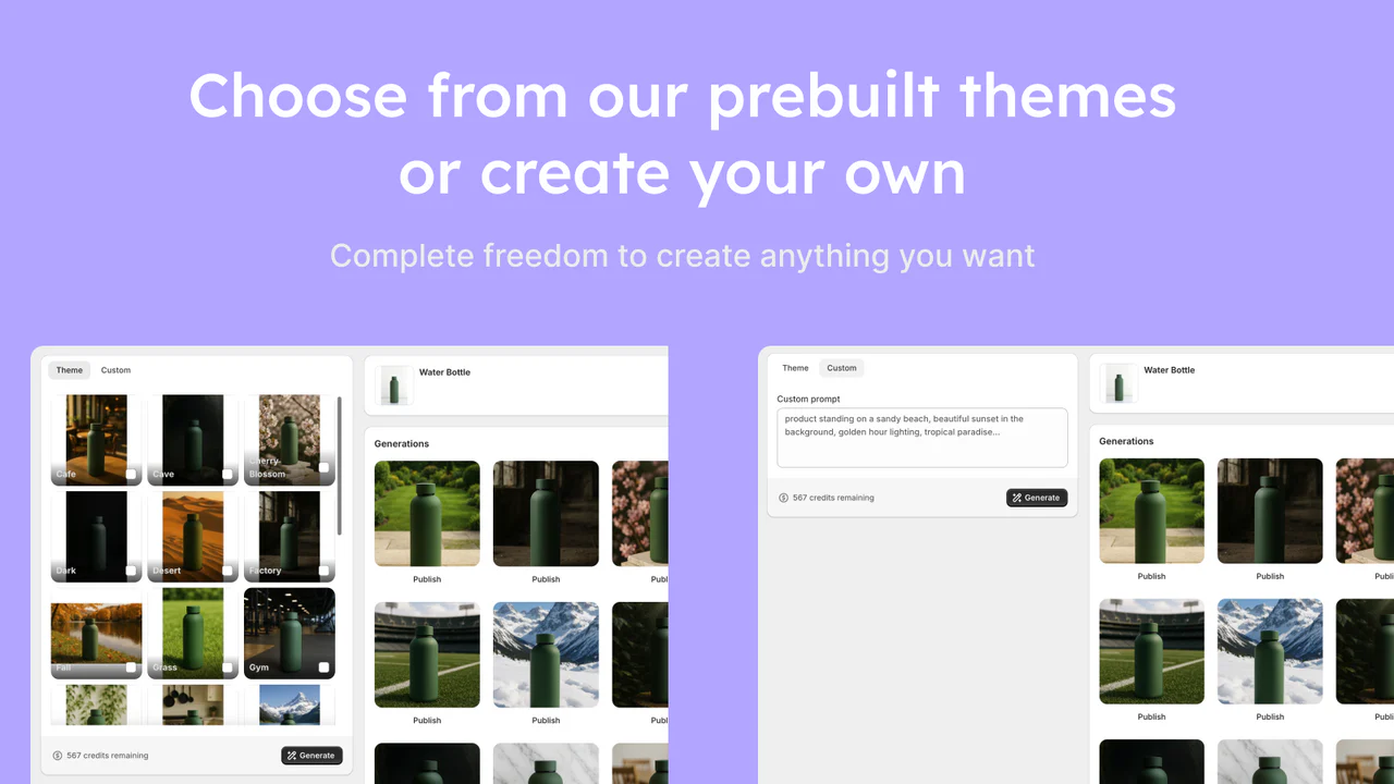 Snapshot AI product image generation workflow